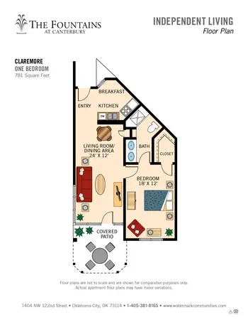 Floorplan of The Fountains at Canterbury, Assisted Living, Nursing Home, Independent Living, CCRC, Oklahoma City, OK 18