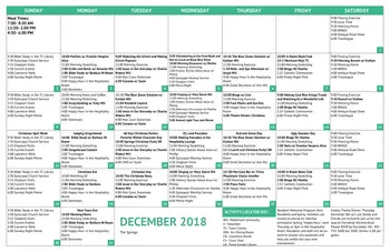 Activity Calendar of The Fountains at Canterbury, Assisted Living, Nursing Home, Independent Living, CCRC, Oklahoma City, OK 7