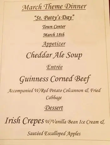 Dining menu of The Fountains at Canterbury, Assisted Living, Nursing Home, Independent Living, CCRC, Oklahoma City, OK 8
