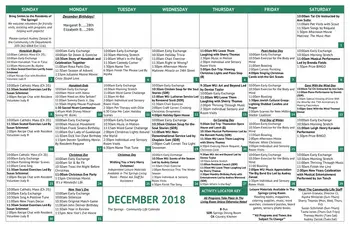 Activity Calendar of Watermark at East Hill, Assisted Living, Nursing Home, Independent Living, CCRC, Southbury, CT 7