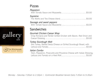 Dining menu of Watermark at East Hill, Assisted Living, Nursing Home, Independent Living, CCRC, Southbury, CT 4
