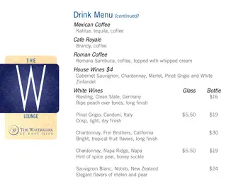 Dining menu of Watermark at East Hill, Assisted Living, Nursing Home, Independent Living, CCRC, Southbury, CT 8