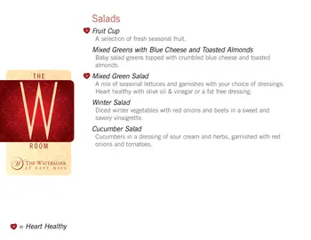 Dining menu of Watermark at East Hill, Assisted Living, Nursing Home, Independent Living, CCRC, Southbury, CT 15