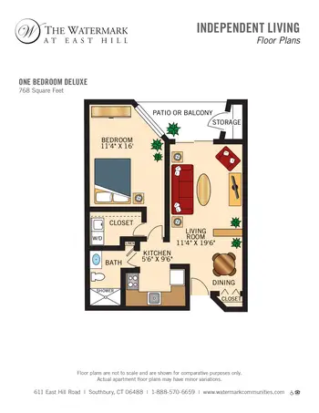 Floorplan of Watermark at East Hill, Assisted Living, Nursing Home, Independent Living, CCRC, Southbury, CT 7