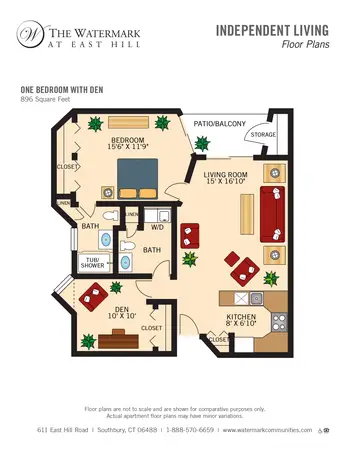 Floorplan of Watermark at East Hill, Assisted Living, Nursing Home, Independent Living, CCRC, Southbury, CT 3