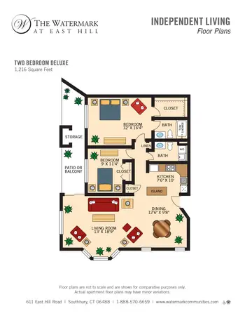 Floorplan of Watermark at East Hill, Assisted Living, Nursing Home, Independent Living, CCRC, Southbury, CT 4