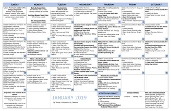 Activity Calendar of Watermark at East Hill, Assisted Living, Nursing Home, Independent Living, CCRC, Southbury, CT 10