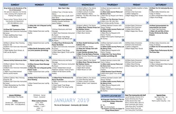 Activity Calendar of Watermark at East Hill, Assisted Living, Nursing Home, Independent Living, CCRC, Southbury, CT 11