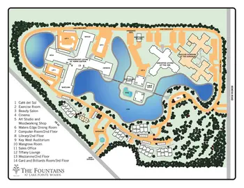 Campus Map of Fountains at Lake Pointe Woods, Assisted Living, Nursing Home, Independent Living, CCRC, Sarasota, FL 1