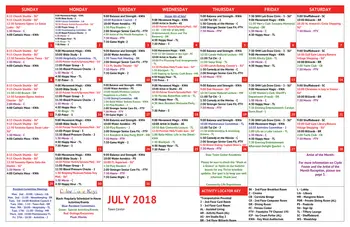 Activity Calendar of Fountains at Lake Pointe Woods, Assisted Living, Nursing Home, Independent Living, CCRC, Sarasota, FL 5