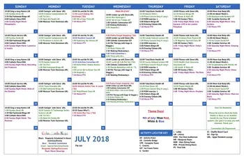 Activity Calendar of Fountains at Lake Pointe Woods, Assisted Living, Nursing Home, Independent Living, CCRC, Sarasota, FL 6