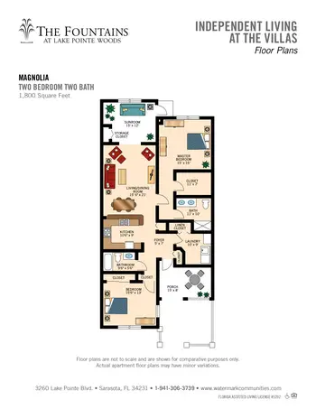Floorplan of Fountains at Lake Pointe Woods, Assisted Living, Nursing Home, Independent Living, CCRC, Sarasota, FL 9