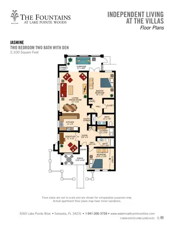 Floorplan of Fountains at Lake Pointe Woods, Assisted Living, Nursing Home, Independent Living, CCRC, Sarasota, FL 10
