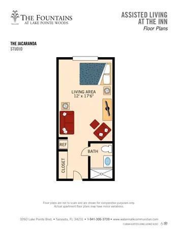 Floorplan of Fountains at Lake Pointe Woods, Assisted Living, Nursing Home, Independent Living, CCRC, Sarasota, FL 11