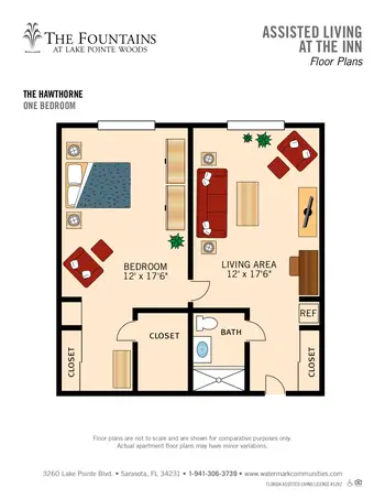 Floorplan of Fountains at Lake Pointe Woods, Assisted Living, Nursing Home, Independent Living, CCRC, Sarasota, FL 13