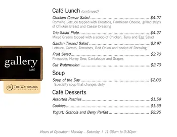 Dining menu of The Watermark Logan Square, Assisted Living, Nursing Home, Independent Living, CCRC, Philadelphia, PA 7