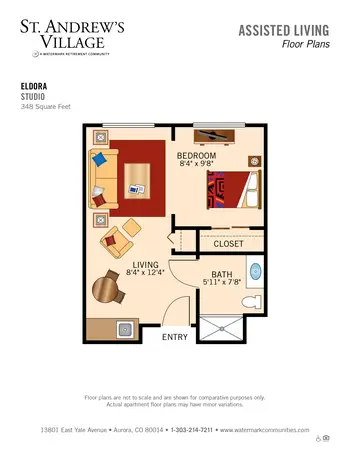 Floorplan of St. Andrews Village, Assisted Living, Nursing Home, Independent Living, CCRC, Aurora, CO 1
