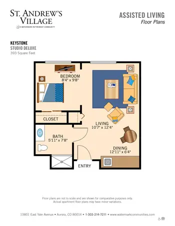 Floorplan of St. Andrews Village, Assisted Living, Nursing Home, Independent Living, CCRC, Aurora, CO 2