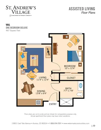 Floorplan of St. Andrews Village, Assisted Living, Nursing Home, Independent Living, CCRC, Aurora, CO 4