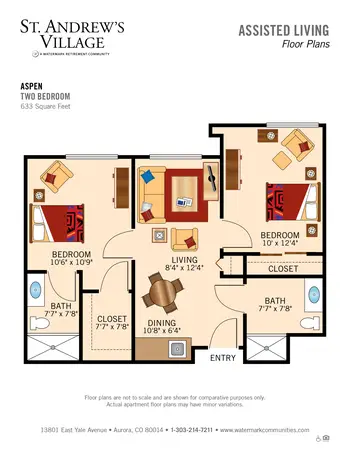 Floorplan of St. Andrews Village, Assisted Living, Nursing Home, Independent Living, CCRC, Aurora, CO 5