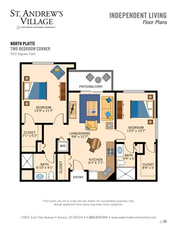 Floorplan of St. Andrews Village, Assisted Living, Nursing Home, Independent Living, CCRC, Aurora, CO 15