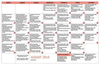 Activity Calendar of St. Andrews Village, Assisted Living, Nursing Home, Independent Living, CCRC, Aurora, CO 5