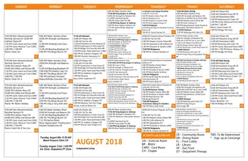 Activity Calendar of St. Andrews Village, Assisted Living, Nursing Home, Independent Living, CCRC, Aurora, CO 9