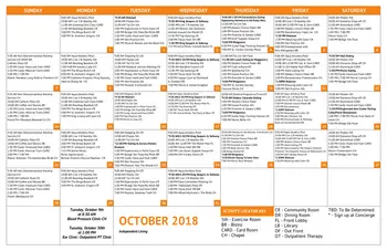 Activity Calendar of St. Andrews Village, Assisted Living, Nursing Home, Independent Living, CCRC, Aurora, CO 11