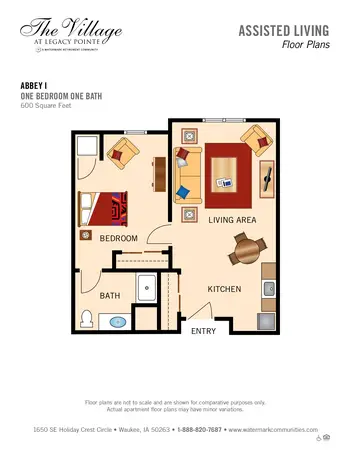 Floorplan of  Independence Village of Waukee, Assisted Living, Nursing Home, Independent Living, CCRC, Waukee, IA 1