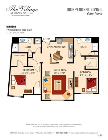 Floorplan of  Independence Village of Waukee, Assisted Living, Nursing Home, Independent Living, CCRC, Waukee, IA 15