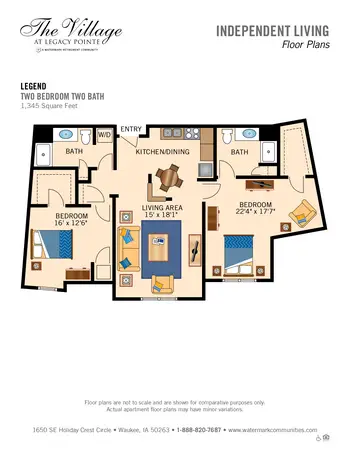 Floorplan of  Independence Village of Waukee, Assisted Living, Nursing Home, Independent Living, CCRC, Waukee, IA 16