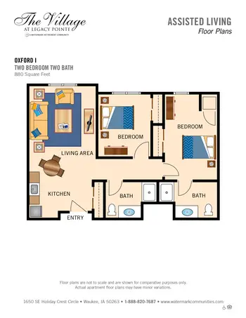 Floorplan of  Independence Village of Waukee, Assisted Living, Nursing Home, Independent Living, CCRC, Waukee, IA 20