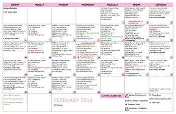 Activity Calendar of  Independence Village of Waukee, Assisted Living, Nursing Home, Independent Living, CCRC, Waukee, IA 1