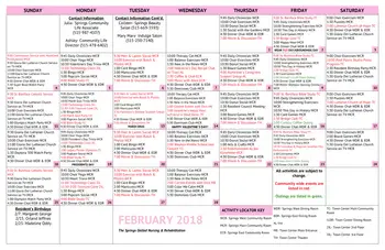 Activity Calendar of  Independence Village of Waukee, Assisted Living, Nursing Home, Independent Living, CCRC, Waukee, IA 3