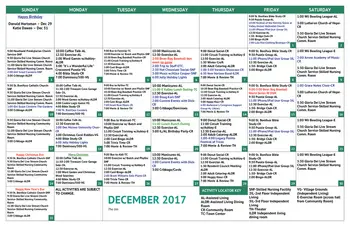 Activity Calendar of  Independence Village of Waukee, Assisted Living, Nursing Home, Independent Living, CCRC, Waukee, IA 13