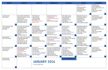 Activity Calendar of  Independence Village of Waukee, Assisted Living, Nursing Home, Independent Living, CCRC, Waukee, IA 16