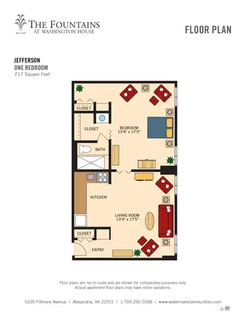 Floorplan of The Fountains at Washington House, Assisted Living, Nursing Home, Independent Living, CCRC, Alexandria, VA 5