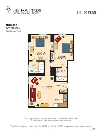 Floorplan of The Fountains at Washington House, Assisted Living, Nursing Home, Independent Living, CCRC, Alexandria, VA 6