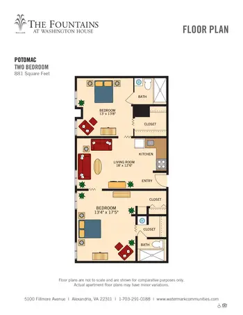 Floorplan of The Fountains at Washington House, Assisted Living, Nursing Home, Independent Living, CCRC, Alexandria, VA 7