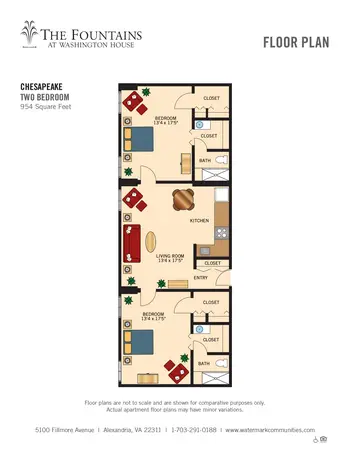Floorplan of The Fountains at Washington House, Assisted Living, Nursing Home, Independent Living, CCRC, Alexandria, VA 9