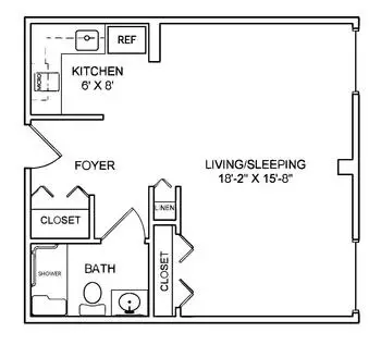 Floorplan of Wesley Enhanced Living Doylestown, Assisted Living, Nursing Home, Independent Living, CCRC, Doylestown, PA 2