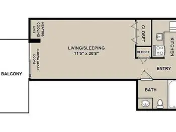 Floorplan of Wesley Enhanced Living Stapeley, Assisted Living, Nursing Home, Independent Living, CCRC, Philadelphia, PA 8