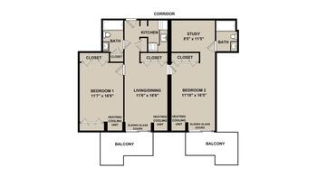 Floorplan of Wesley Enhanced Living Stapeley, Assisted Living, Nursing Home, Independent Living, CCRC, Philadelphia, PA 1