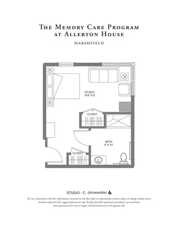 Floorplan of Village at Proprietors Green, Assisted Living, Nursing Home, Independent Living, CCRC, Marshfield, MA 14