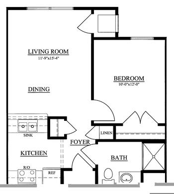 Floorplan of The Village, Assisted Living, Nursing Home, Independent Living, CCRC, Fairview, MI 4