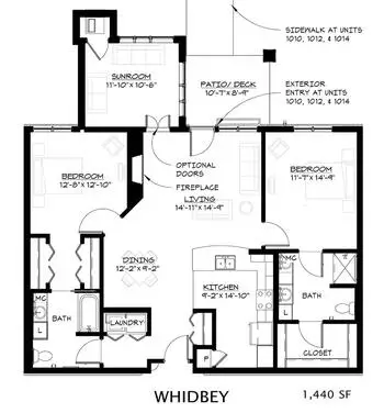 Floorplan of Wesley Homes Bradley Park, Assisted Living, Nursing Home, Independent Living, CCRC, Puyallup, WA 4