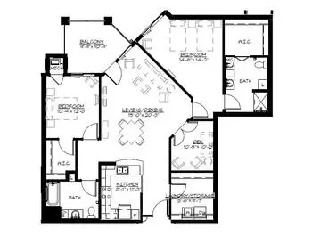 Floorplan of Wesley Homes Bradley Park, Assisted Living, Nursing Home, Independent Living, CCRC, Puyallup, WA 1