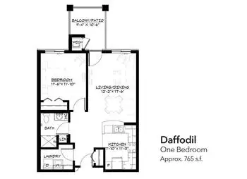 Floorplan of Wesley Homes Bradley Park, Assisted Living, Nursing Home, Independent Living, CCRC, Puyallup, WA 3