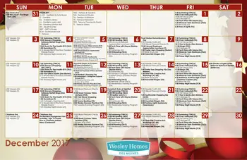Activity Calendar of Wesley Homes Des Moines, Assisted Living, Nursing Home, Independent Living, CCRC, Des Moines, WA 2