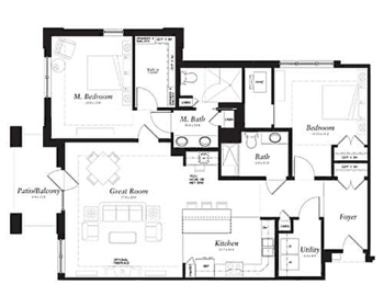 Floorplan of Edgewater, Assisted Living, Nursing Home, Independent Living, CCRC, West Des Moines, IA 6
